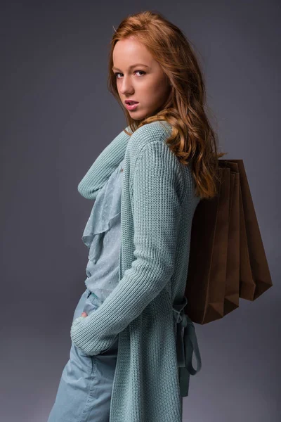 Girl with shopping bags — Stock Photo