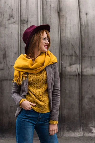 Stylish redhead girl — Stock Photo