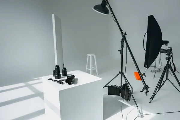 Digital equipment in photo studio — Stock Photo