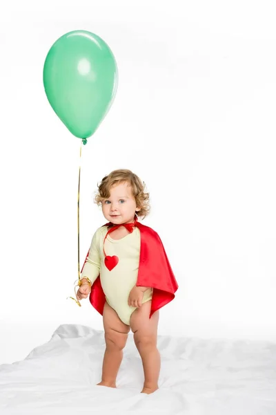 Adorable toddler with balloon — Stock Photo