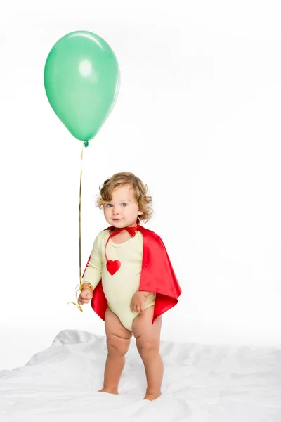 Adorable toddler with balloon — Stock Photo