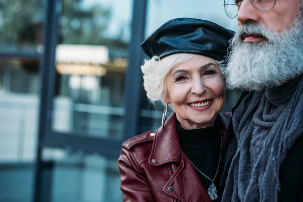 Fashionable senior couple — Stock Photo