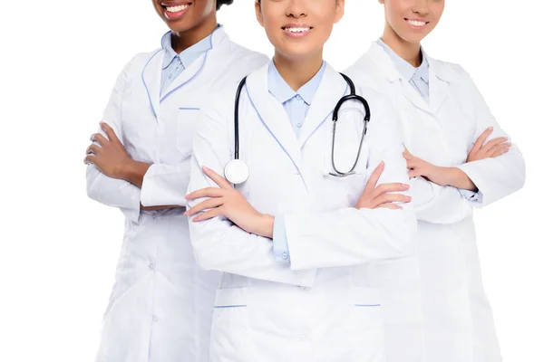 Doctores con brazos cruzados - foto de stock