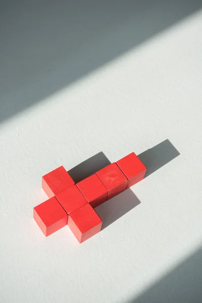 Cross made of cubes — Stock Photo