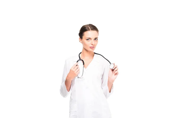 Doctor with medical stethoscope — Stock Photo