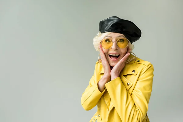 Excited senior woman — Stock Photo