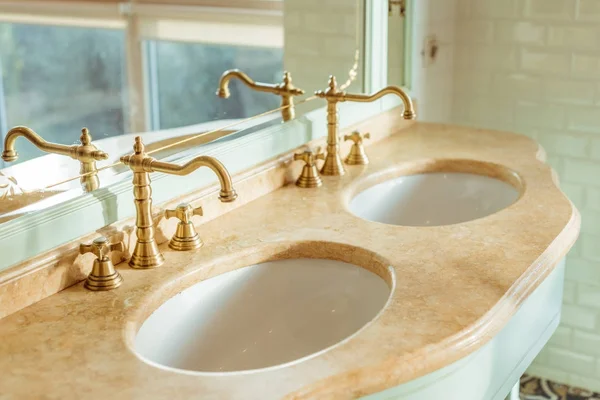 Sinks in bathroom — Stock Photo