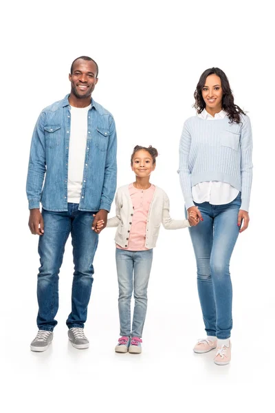 Familia afroamericana feliz - foto de stock