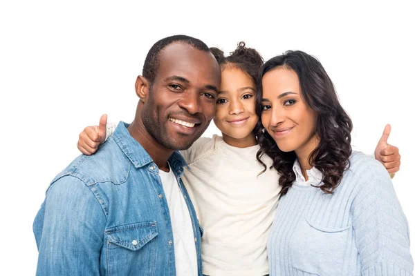 Familia afroamericana feliz - foto de stock