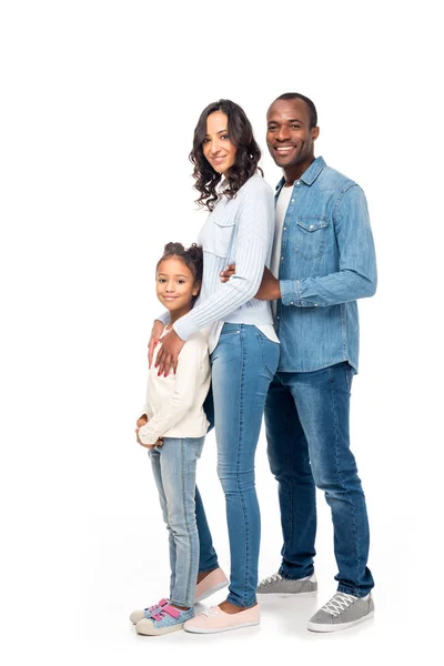 Familia afroamericana feliz - foto de stock