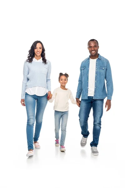 Familia afroamericana feliz - foto de stock