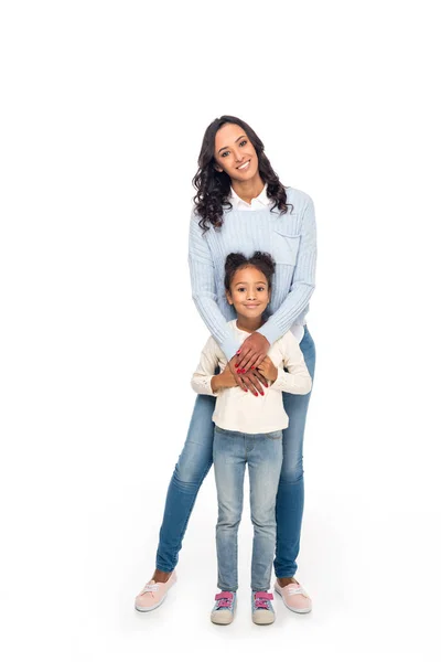 Madre e hija afroamericana - foto de stock