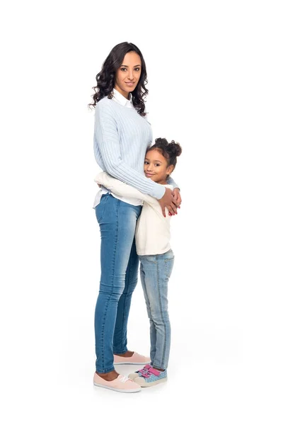Madre e hija afroamericana - foto de stock