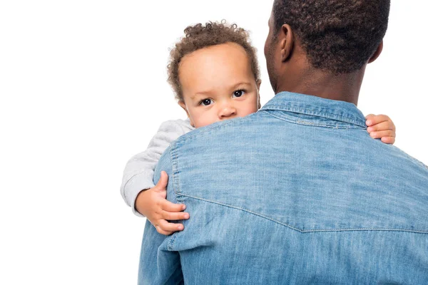 African american father and son — Stock Photo