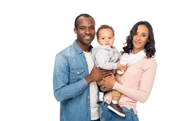 Familia afroamericana feliz - foto de stock