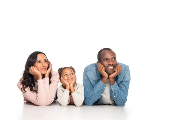 Família afro-americana pensativa — Fotografia de Stock