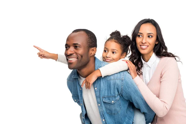 Familia afroamericana feliz - foto de stock