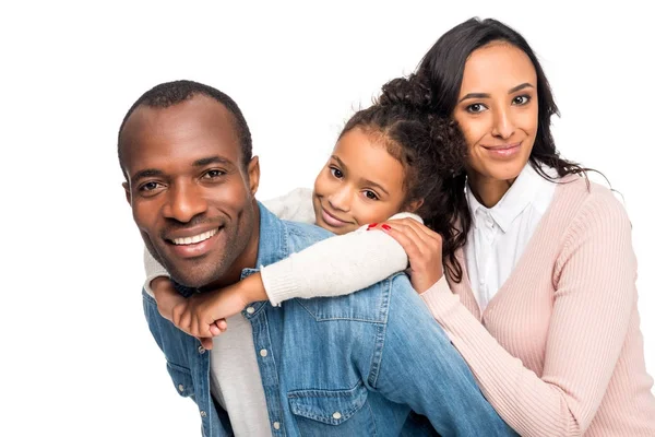 Familia afroamericana feliz - foto de stock