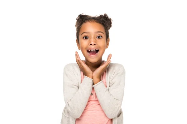 Surprised african american child — Stock Photo