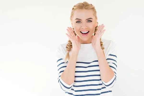 Surprised young woman — Stock Photo
