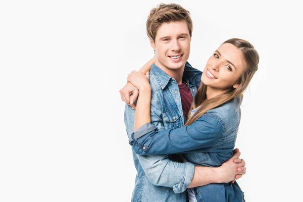 Feliz pareja joven - foto de stock