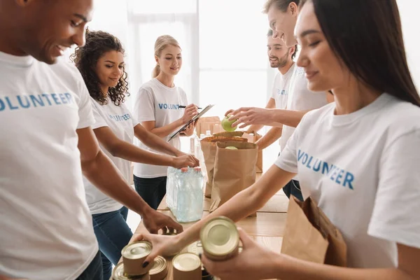 Multiethnic group of volunteers — Stock Photo