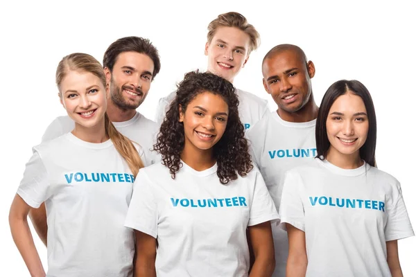 Grupo multiétnico de voluntarios - foto de stock