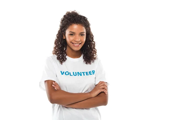 Volunteer with crossed arms — Stock Photo