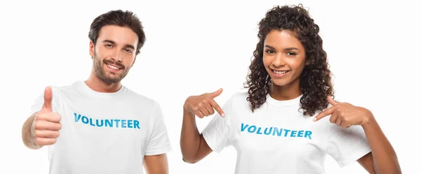 Beautiful couple of volunteers — Stock Photo