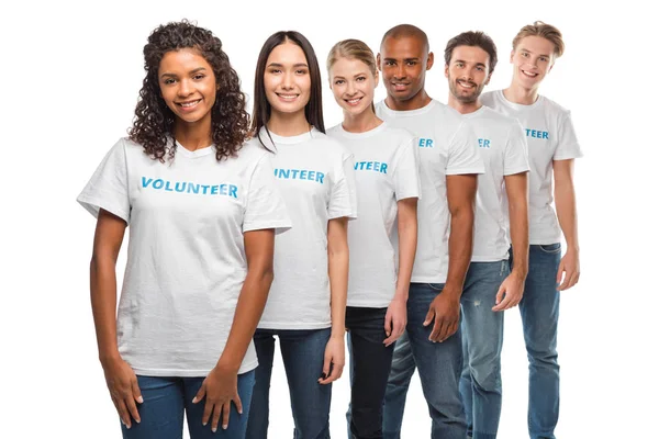 Multiethnic group of volunteers — Stock Photo