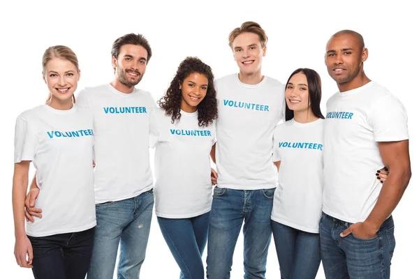 Grupo multiétnico de voluntarios - foto de stock