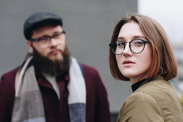 Young stylish couple — Stock Photo