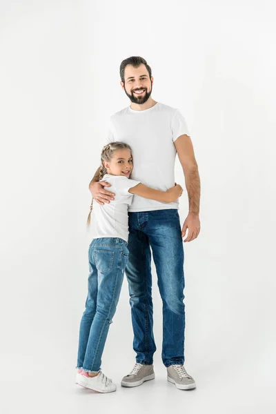 Heureux père et fille — Photo de stock