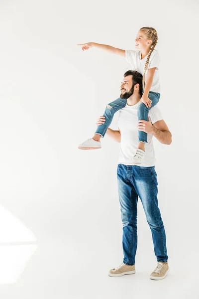 Heureux père et fille — Photo de stock