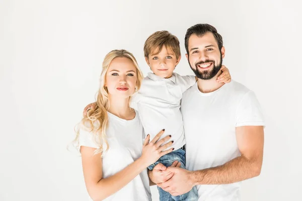 Happy parents with son — Stock Photo