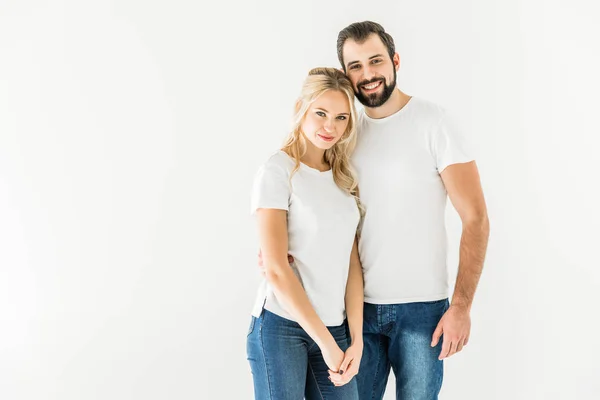 Hermosa feliz joven pareja - foto de stock