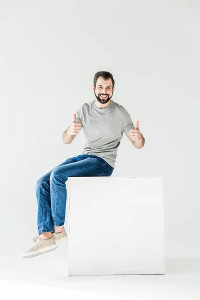 Man showing thumbs up — Stock Photo