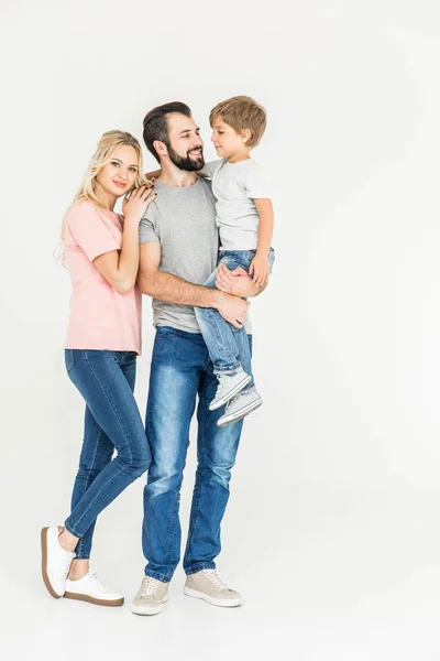 Happy parents with son — Stock Photo