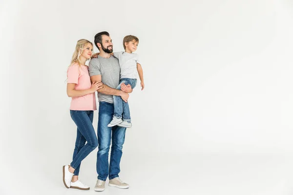 Happy parents with son — Stock Photo