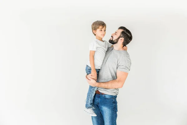 Heureux père et fils — Photo de stock