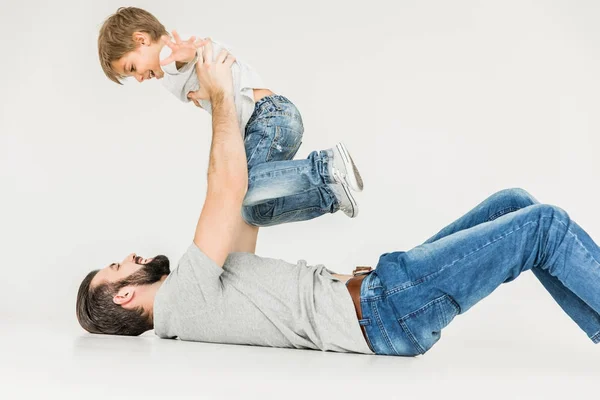 Happy father and son — Stock Photo