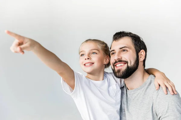 Schöner Vater und Tochter — Stockfoto