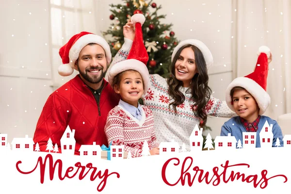 Família com presentes de Natal — Fotografia de Stock