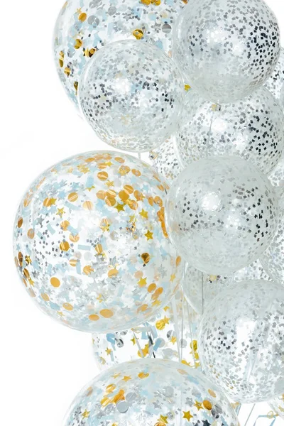 Vue rapprochée des ballons d'hélium pour la célébration — Photo de stock