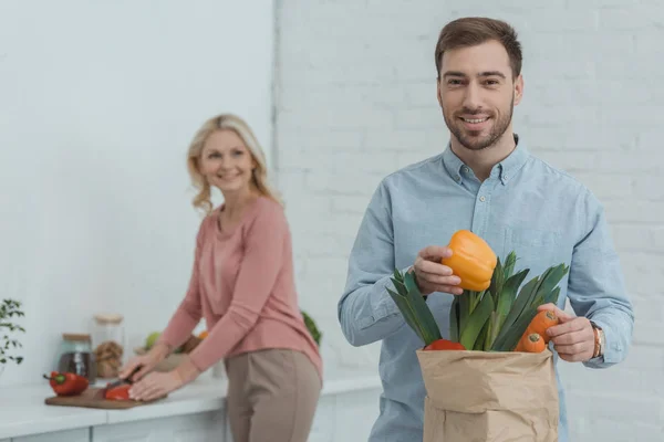 Grown son — Stock Photo