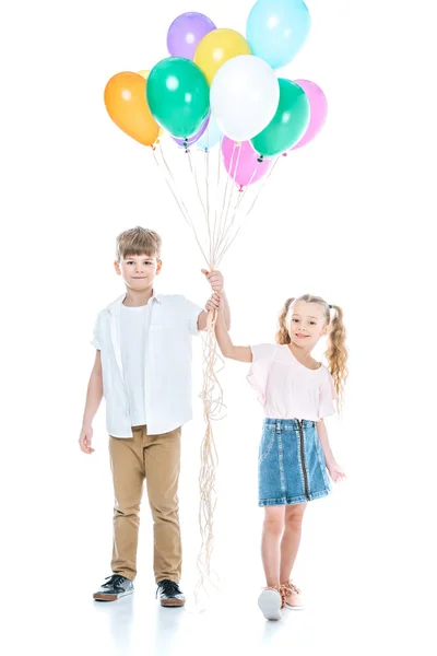 Niños con globos - foto de stock