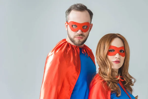 Casal de super-heróis — Fotografia de Stock