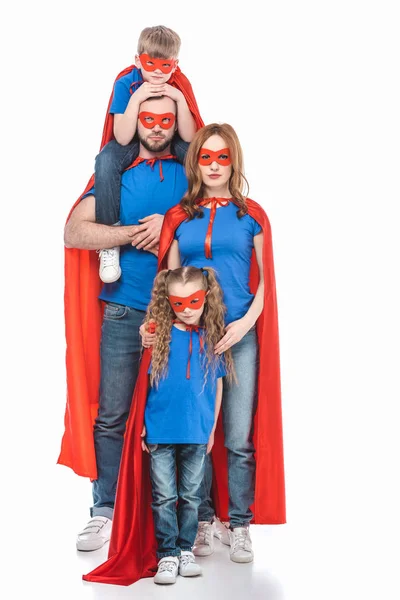 Familia de superhéroes - foto de stock