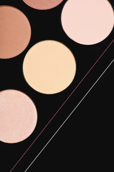Full frame shot of makeup blushes palette — Stock Photo