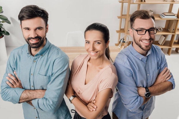 group of businesspeople in office